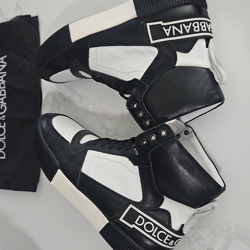 DG  Monochrome High-Top Sneakers Size 8 - Picture 4 of 6